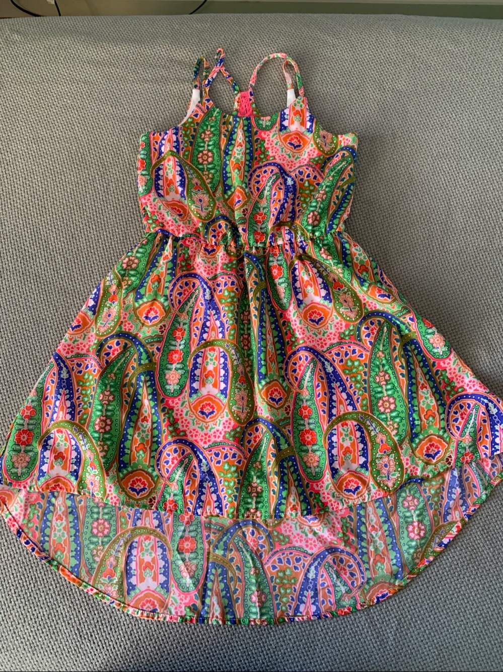 GB girls Paisley Sundress in Pink, Green & Blue